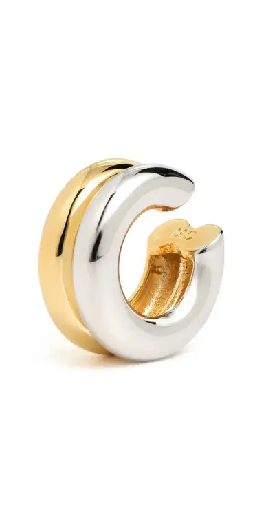 Martha Calvo Two Tone Double Ear Cuff Gold/Silver One Size | Thumbnail 1