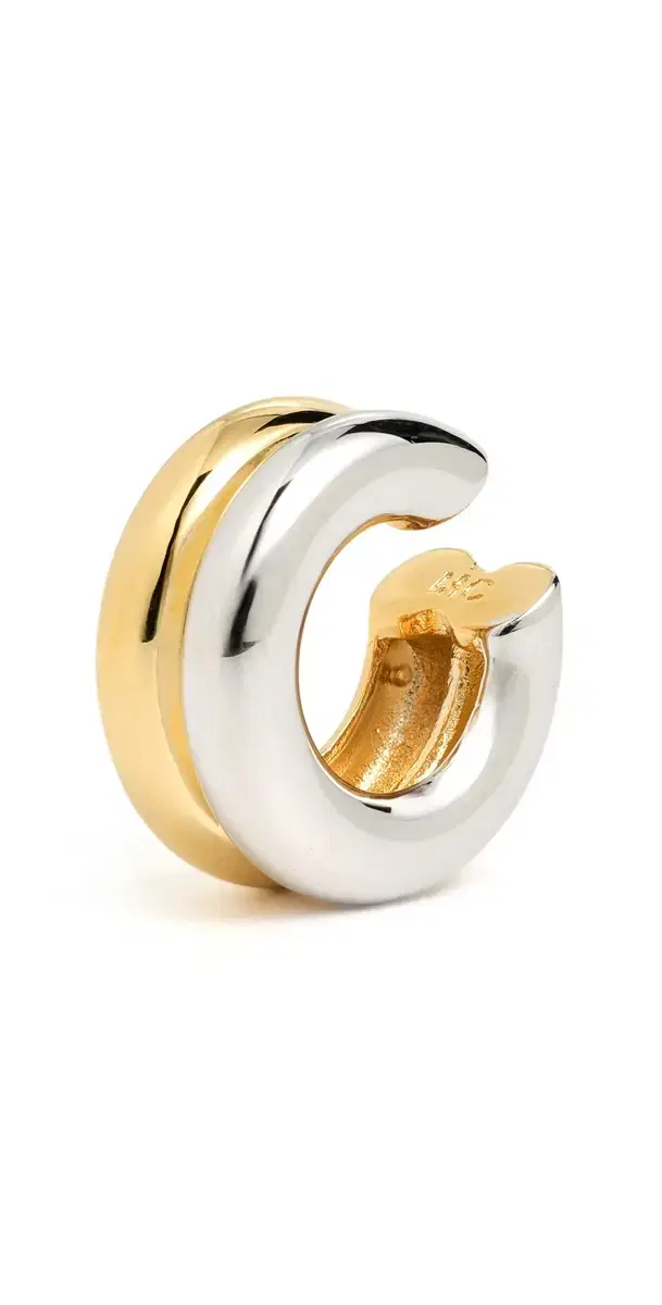 Two Tone Double Ear Cuff Gold/Silver One Size