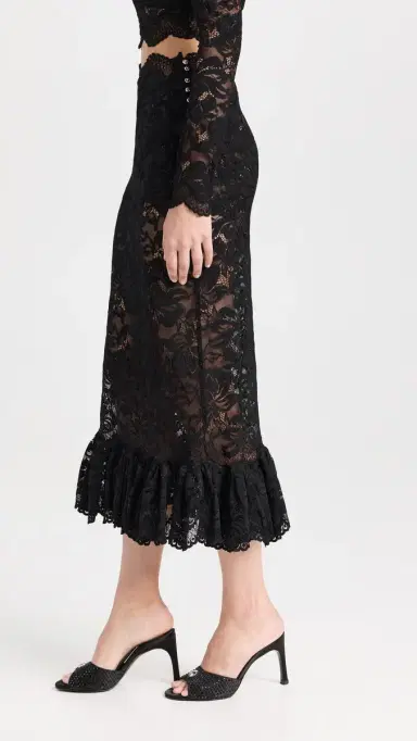 Rabanne Stretch Lace Skirt | Thumbnail 4 Rabanne Stretch Lace Skirt | Thumbnail 4