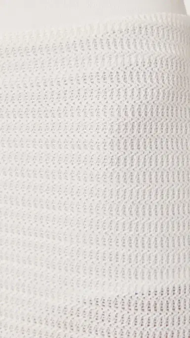 SIMKHAI Nicky Midi Coverup Skirt White | Thumbnail 6
