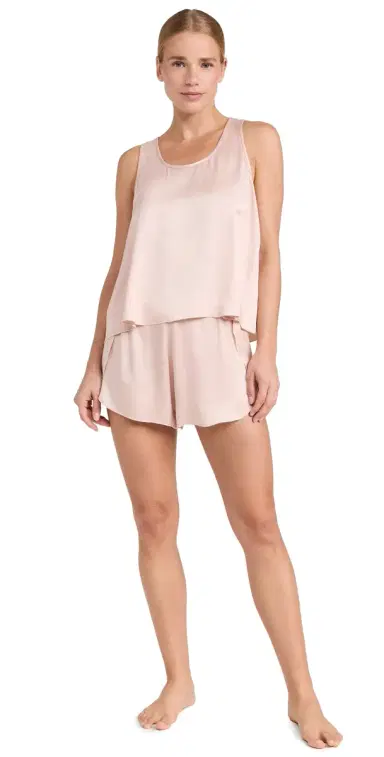 Lunya Washable Silk Tulip Back Set Delicate Pink | Thumbnail 1