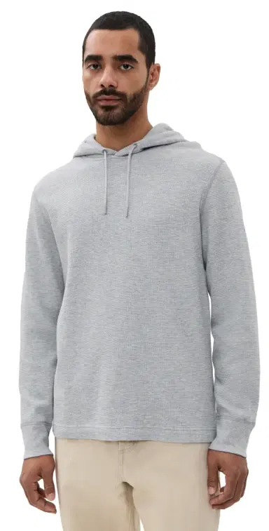 REIGNING CHAMP Lightweight Waffle Standard Hoodie Hgrey | Thumbnail 1