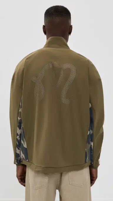Malbon Tour Divot Performance Quarter Zip Jacket Bark Camo | Thumbnail 3