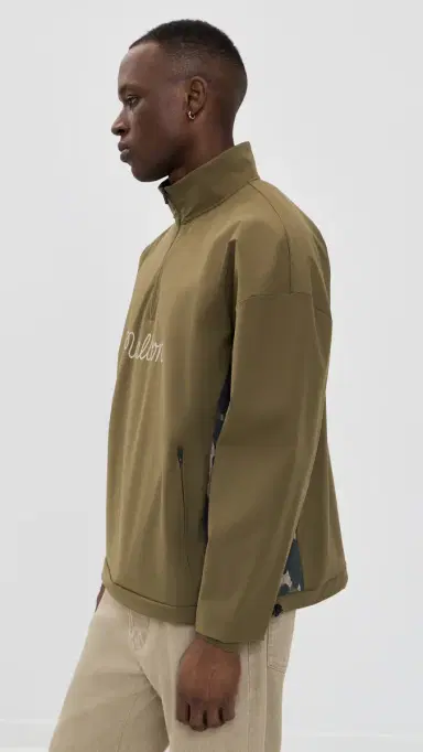 Malbon Tour Divot Performance Quarter Zip Jacket Bark Camo | Thumbnail 4