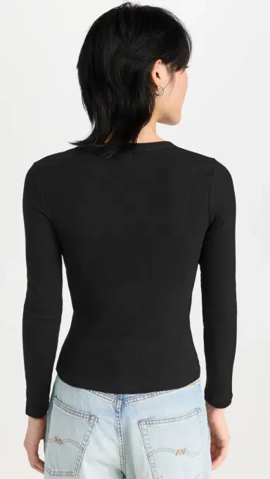 Leset Kelly lim Fit Long Sleeve Top Black | Thumbnail 3 Leset Kelly lim Fit Long Sleeve Top Black | Thumbnail 3