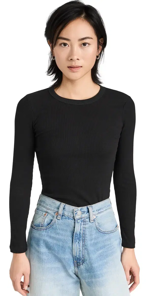 Kelly lim Fit Long leeve Top Black