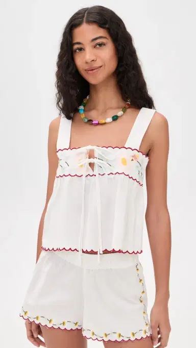 Ciao Lucia Ander Embroidered Top White | Thumbnail 2 Ciao Lucia Ander Embroidered Top White | Thumbnail 2