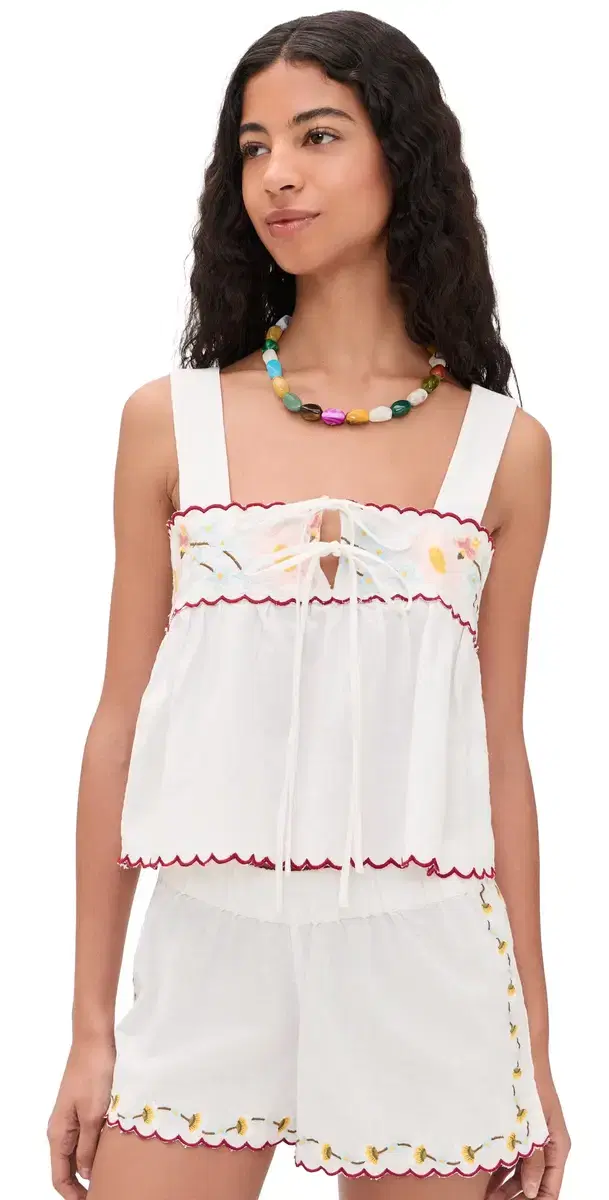 Ander Embroidered Top White