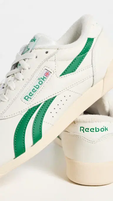 Reebok Freestyle Lo Sneakers Chalk/Glen Green/Paper White | Thumbnail 6