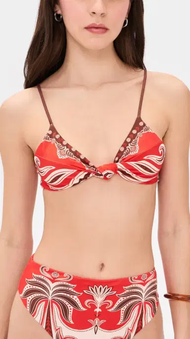 FARM Rio Ainika Garden Red Bandeau Bikini Top Ainika Garden Red | Thumbnail 2 FARM Rio Ainika Garden Red Bandeau Bikini Top Ainika Garden Red | Thumbnail 2