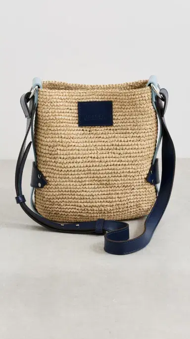 Isabel Marant Mini Bayia Bag Natural/Blue One Size | Thumbnail 2 Isabel Marant Mini Bayia Bag Natural/Blue One Size | Thumbnail 2