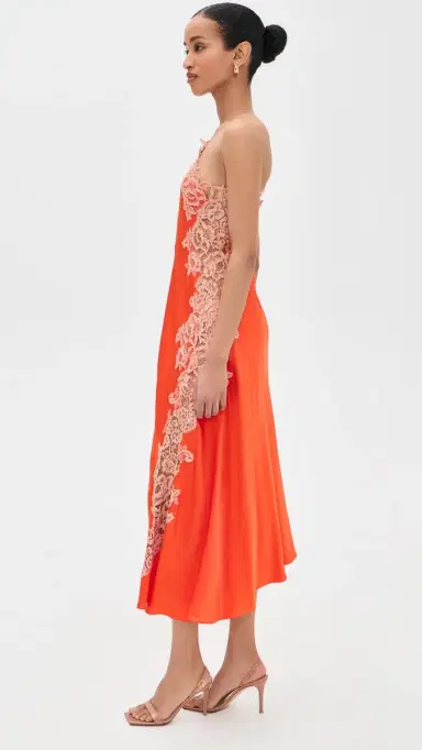 A.L.C. A. L.C. Lou One Shoulder Dress Vivid Orange/Pale Blush 4 | Thumbnail 4 A.L.C. A. L.C. Lou One Shoulder Dress Vivid Orange/Pale Blush 4 | Thumbnail 4