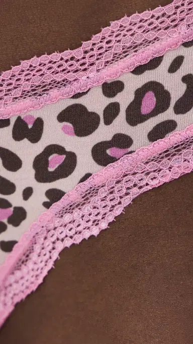 Stripe & Stare Original Knicker Four Pack Panties iquorice eopard | Thumbnail 4