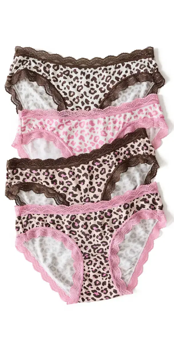 Original Knicker Four Pack Panties iquorice eopard
