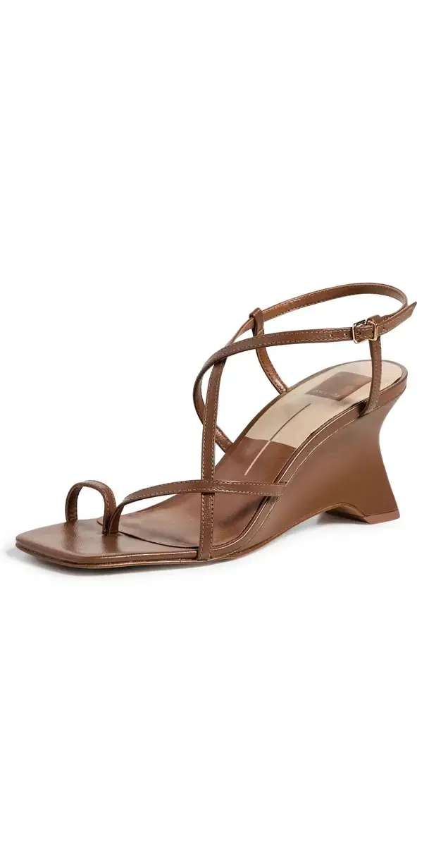 Dolce Vita Aylee Wedge Sandals Cognac Leather