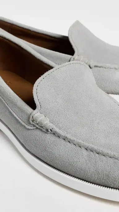 Polo Ralph Lauren Merton Suede Slip Ons Channel Grey 9 | Thumbnail 5 Polo Ralph Lauren Merton Suede Slip Ons Channel Grey 9 | Thumbnail 5