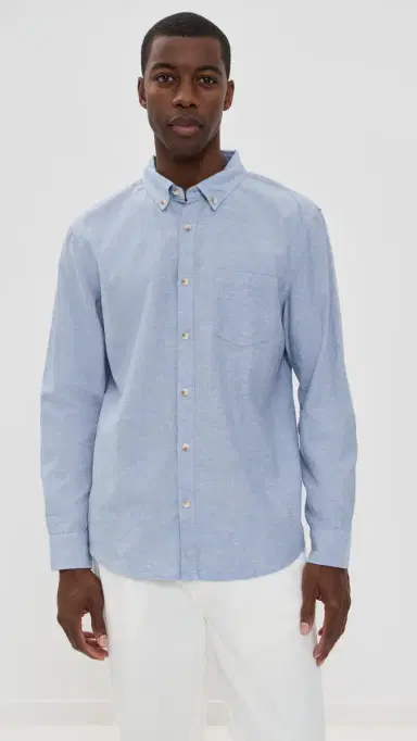 Marine Layer Better-Than-Linen Shirt Chambray | Thumbnail 2