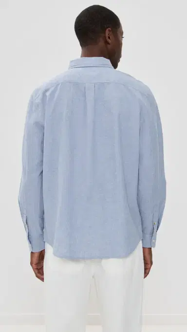 Marine Layer Better-Than-Linen Shirt Chambray | Thumbnail 3