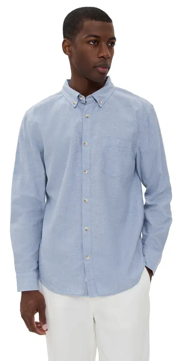 Marine Layer Better-Than-Linen hirt Chambray