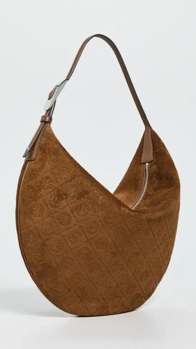 Tory Burch T Monogram Suede Balloon Bag | Thumbnail 2