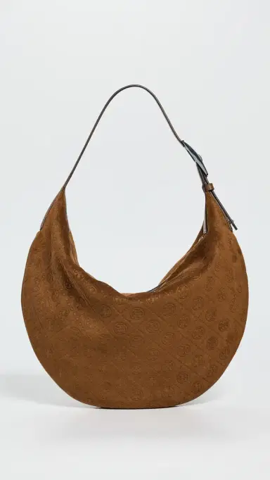 Tory Burch T Monogram Suede Balloon Bag | Thumbnail 4