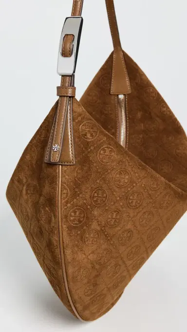 Tory Burch T Monogram Suede Balloon Bag | Thumbnail 5
