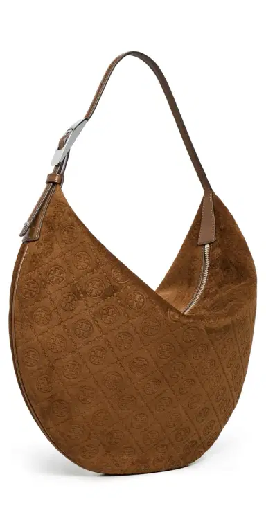 Tory Burch T Monogram Suede Balloon Bag | Thumbnail 1
