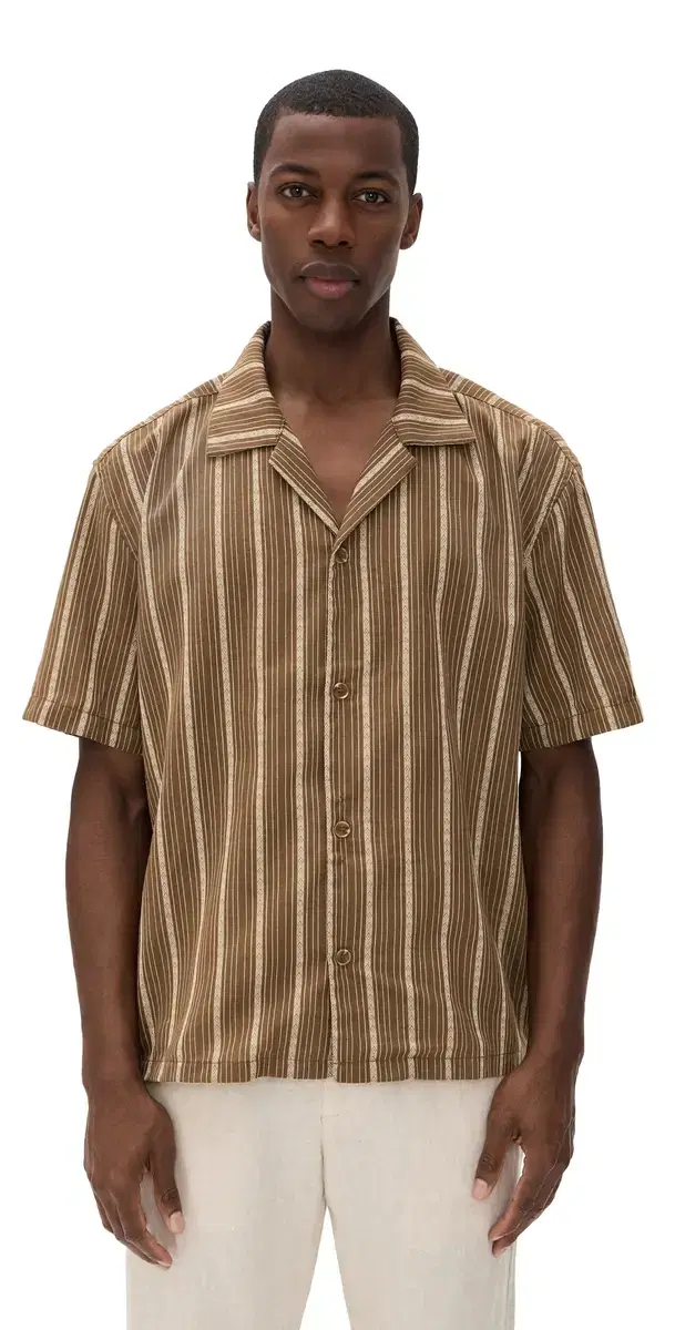 West Winds Stripe Short Sleeve Shirt Earth