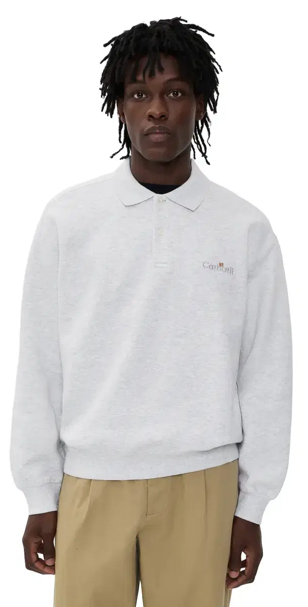 WIP abel Polo Sweatshirt Ash Heather