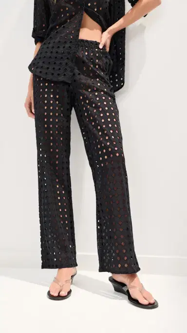 LE BOP Eyelet Odette Pants Black | Thumbnail 2
