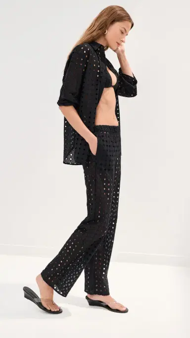 LE BOP Eyelet Odette Pants Black | Thumbnail 4