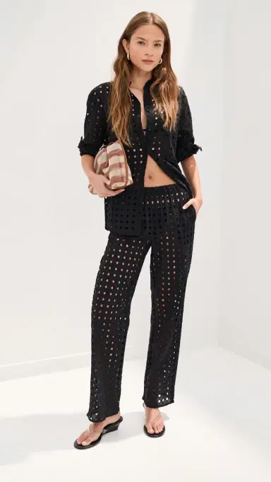 LE BOP Eyelet Odette Pants Black | Thumbnail 5