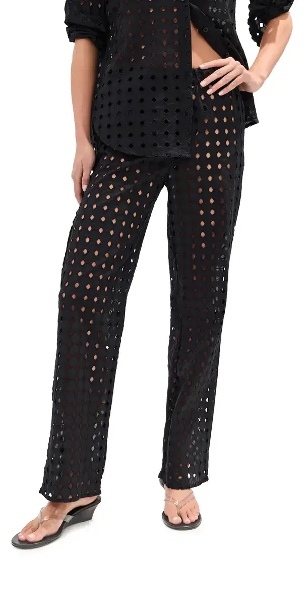 Eyelet Odette Pants Black