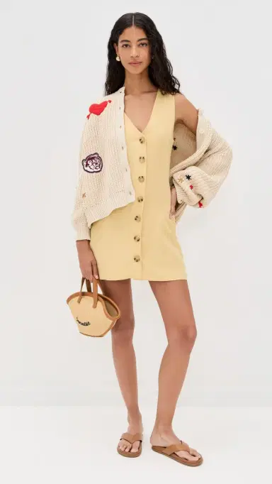 LE BOP Charlotte Vest Dress Yellow L | Thumbnail 5 LE BOP Charlotte Vest Dress Yellow L | Thumbnail 5