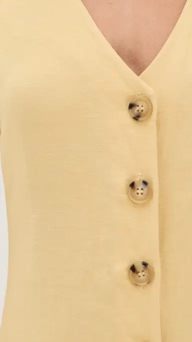 LE BOP Charlotte Vest Dress Yellow L | Thumbnail 6 LE BOP Charlotte Vest Dress Yellow L | Thumbnail 6