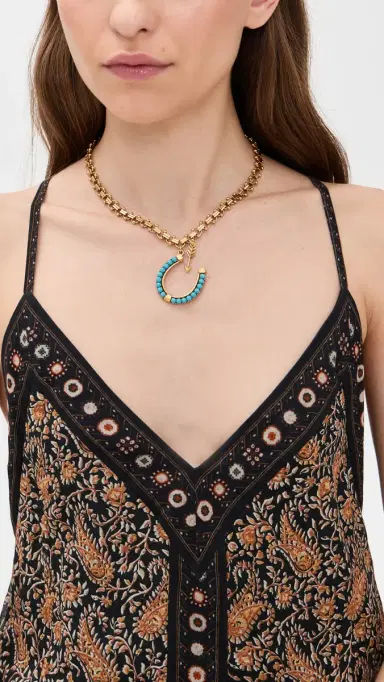 Elizabeth Cole Harriet Necklace Turquoise One Size | Thumbnail 3