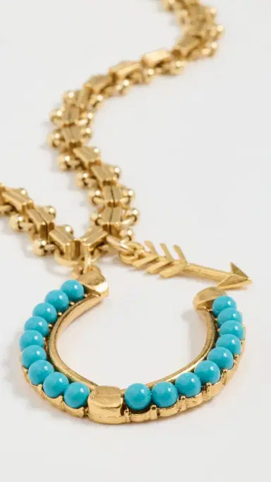 Elizabeth Cole Harriet Necklace Turquoise One Size | Thumbnail 4