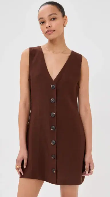 LE BOP Charlotte Vest Dress Chocolate S | Thumbnail 2