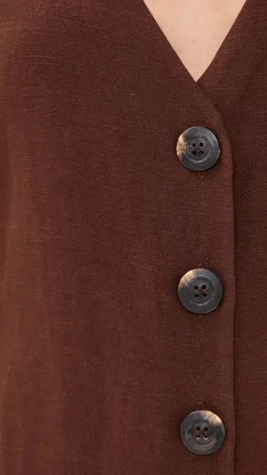 LE BOP Charlotte Vest Dress Chocolate S | Thumbnail 6