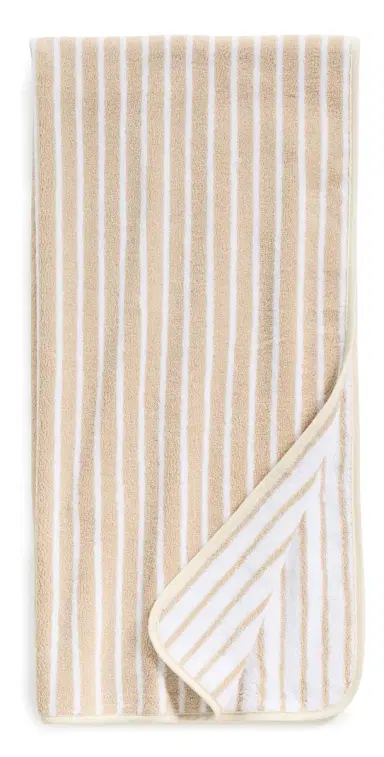 Weezie Patterned Signature Bath Towel Parker Sand One Size | Thumbnail 1
