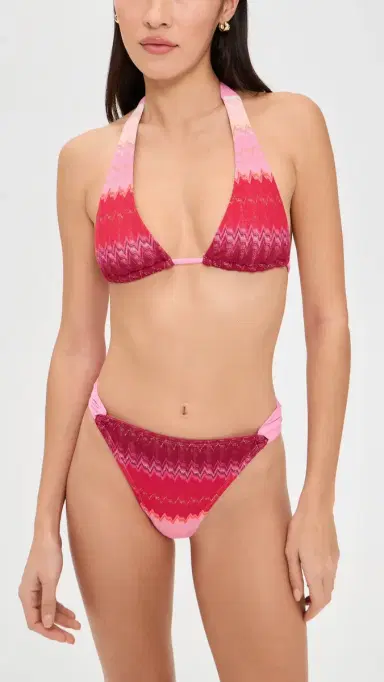 PQ Swim Eleanor Halter Bikini Top Scarlet | Thumbnail 5