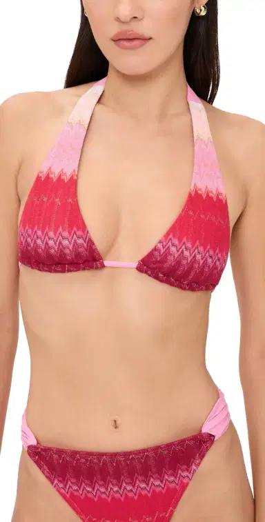 PQ Swim Eleanor Halter Bikini Top Scarlet | Thumbnail 1