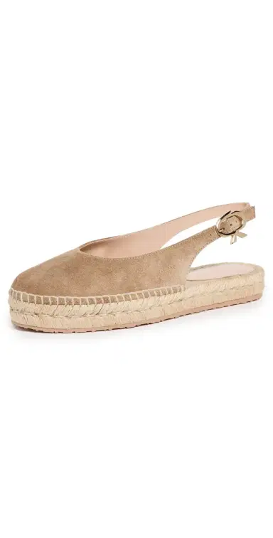 Gianvito Rossi Paz Velour and Corda Espadrilles Camel/Natural 40 | Thumbnail 1