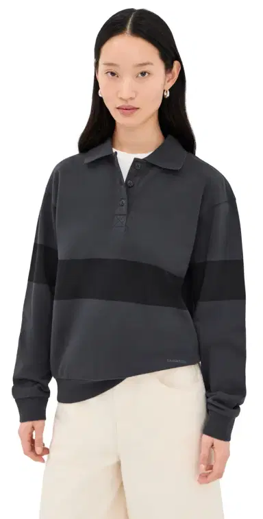 Kallmeyer Blake Rugby Polo Slate/Black | Thumbnail 1 Kallmeyer Blake Rugby Polo Slate/Black | Thumbnail 1