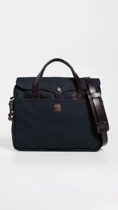 Filson Rugged Twill Original Briefcase Navy One Size | Thumbnail 2