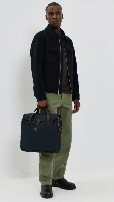 Filson Rugged Twill Original Briefcase Navy One Size | Thumbnail 3