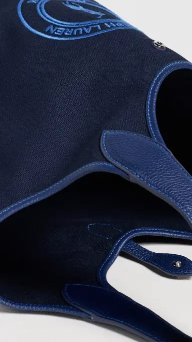 Polo Ralph Lauren Polo Canvas Medium Tote Newport Navy One Size | Thumbnail 6