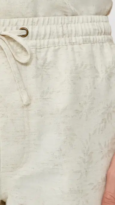Marine Layer Saturday Jacquard Linen Shorts 6 Natural/Tan | Thumbnail 6