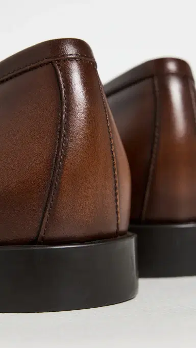 FERRAGAMO Terence Leather Loafers Naturale/Midbrown | Thumbnail 3
