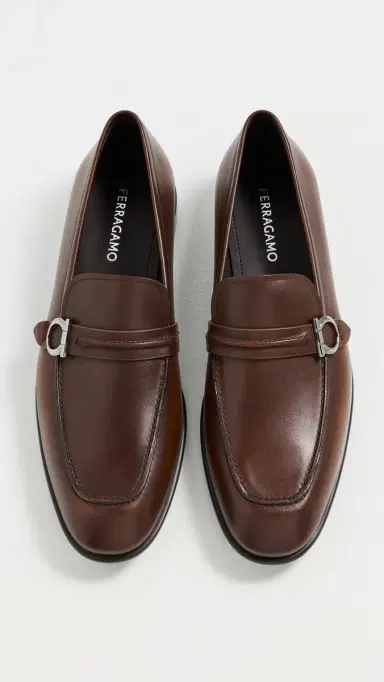 FERRAGAMO Terence Leather Loafers Naturale/Midbrown | Thumbnail 4